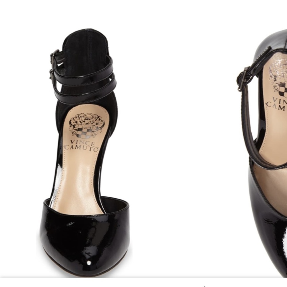 VINCE CAMUTO DORINDA ANKLE STRAP PUMPS